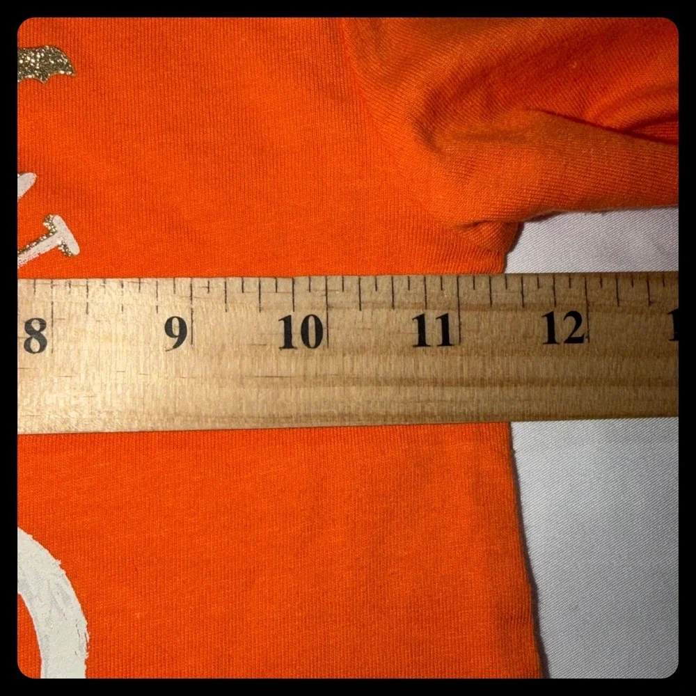Carter's Peplum Top Kids 3T Orange Trick or Treat Halloween Shirt